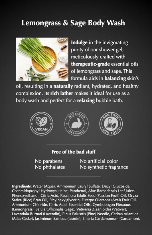 Lemongrass & Sage Body Wash