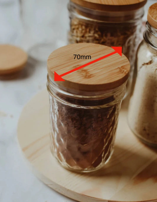 Bamboo Mason Jar Lid
