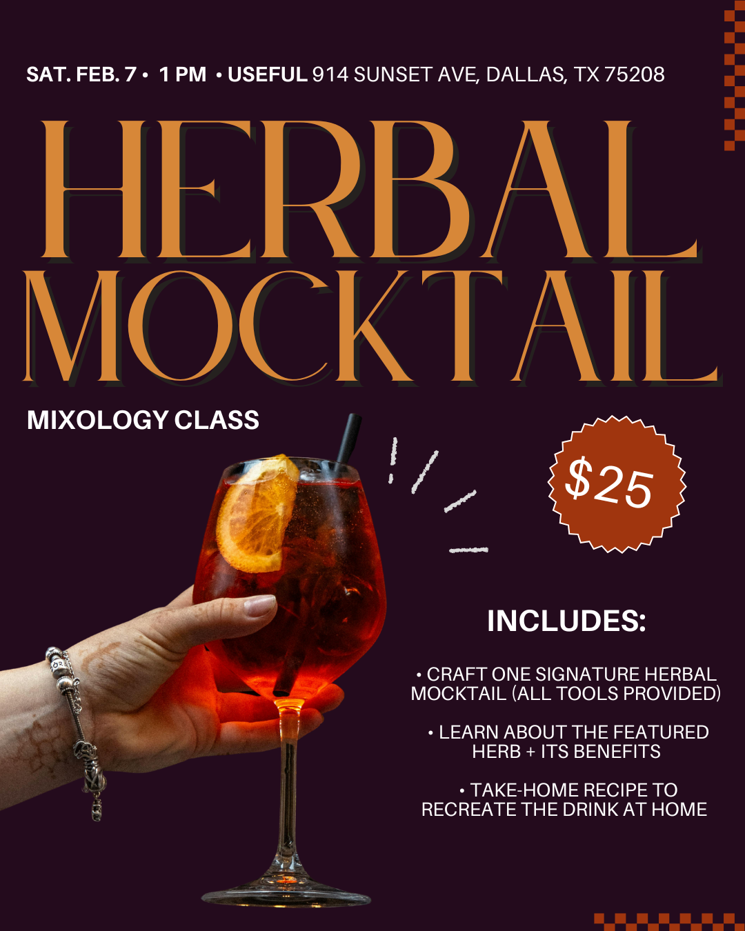 Herbal Mocktail Mixology Class