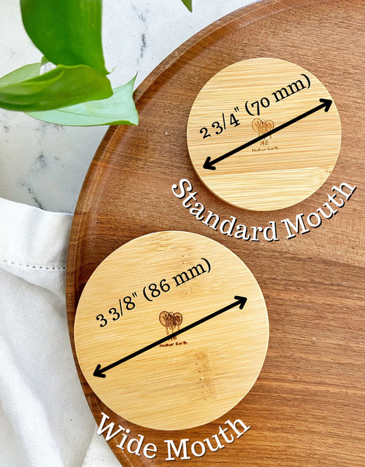 Bamboo Mason Jar Lid