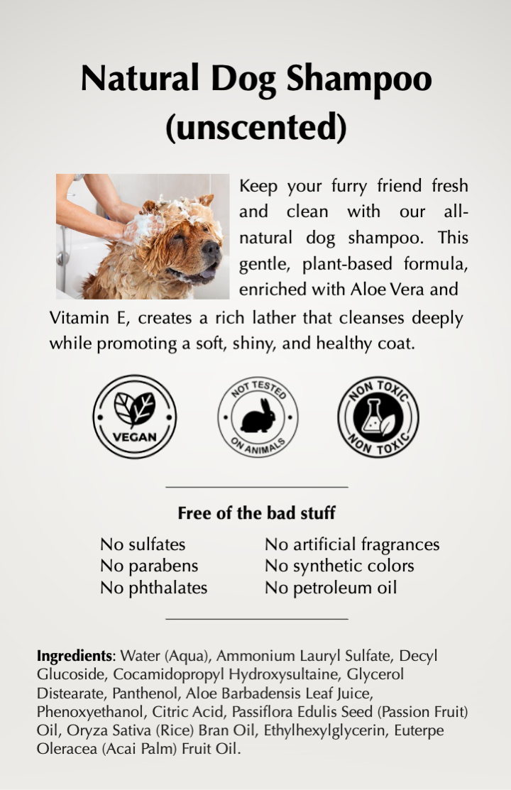 Natural Dog Shampoo - Unscented