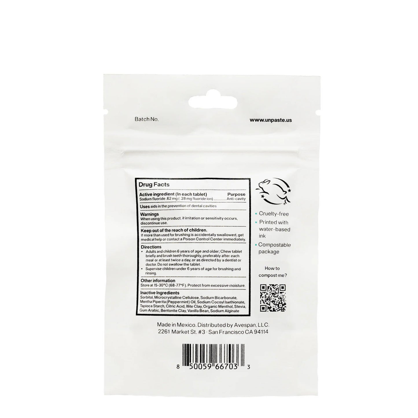 Unpaste Toothpaste Tablets