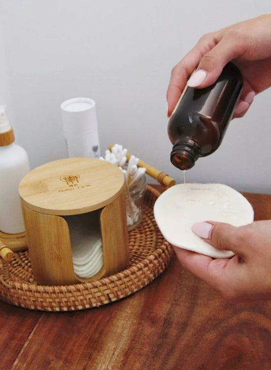 Bamboo Storage for Cotton Rounds