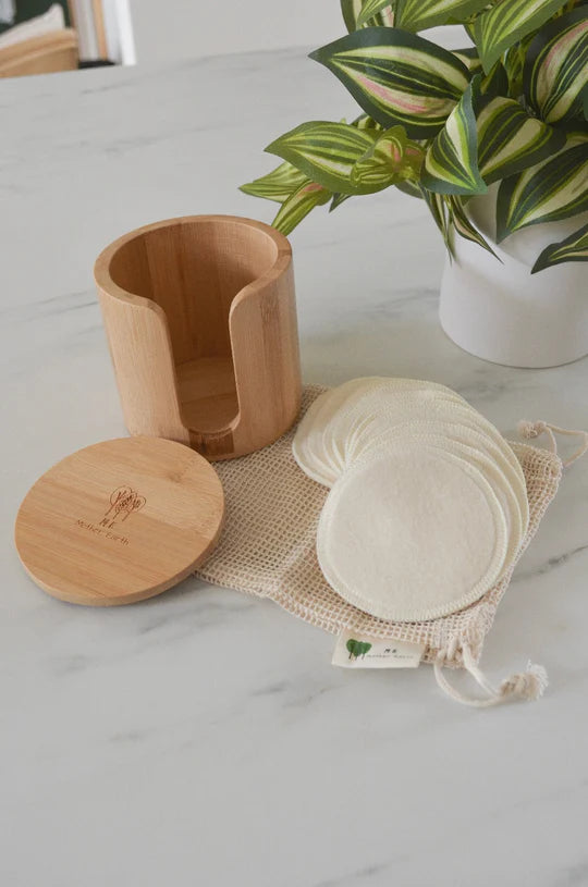 Bamboo Storage for Cotton Rounds