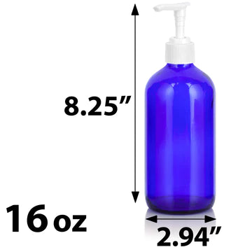 Glass Bottle with Pump (16 oz)
