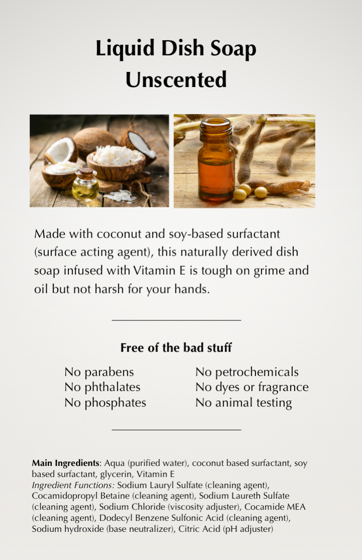 Liquid Dish Soap - Unscented