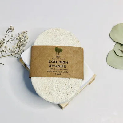 Loofah Natural Kitchen Sponges - 3 Pack - Eco Girl Shop